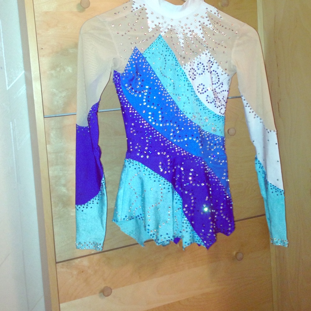 COPY - Swarovski embellished Leotard for Gymnastics or Dance, age 8-10